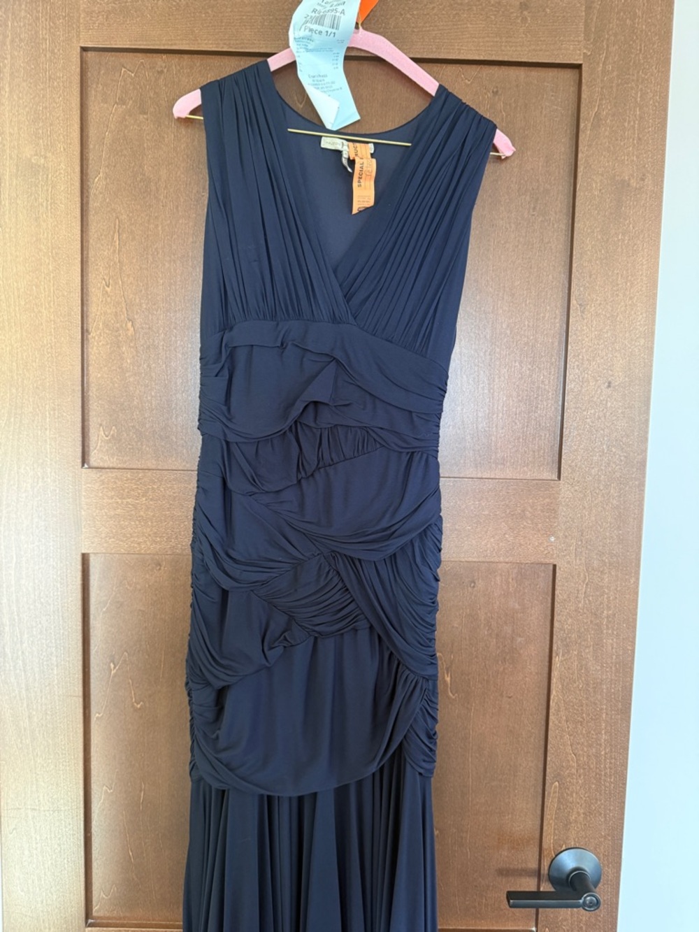 Halston Heritage Evening Dress-Navy Blue - Picture 2 of 6